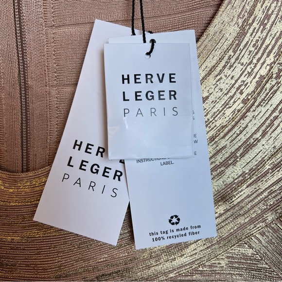 Herve Leger Gold Dress - Picture 11 of 13